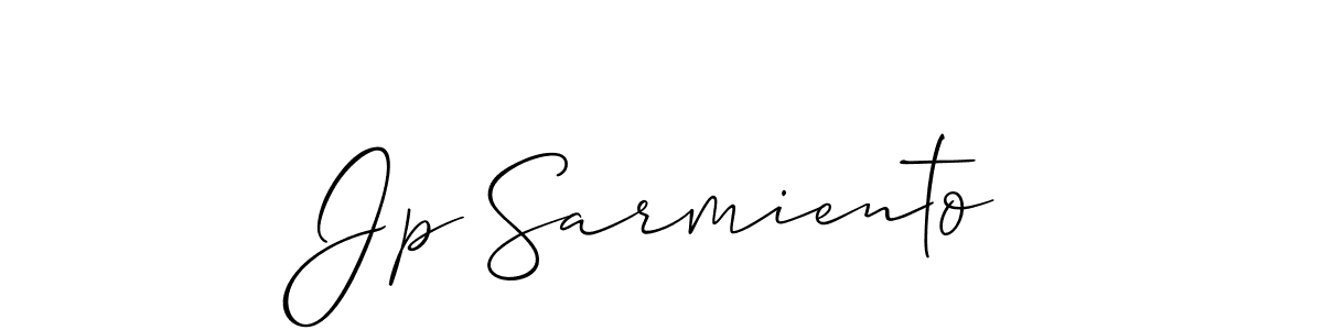 You should practise on your own different ways (Allison_Script) to write your name (Jp Sarmiento) in signature. don't let someone else do it for you. Jp Sarmiento signature style 2 images and pictures png