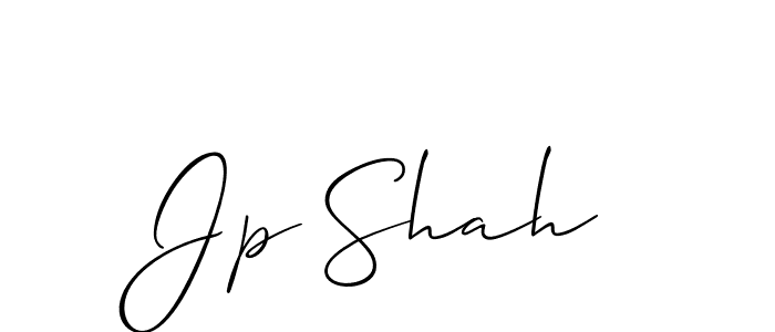 Create a beautiful signature design for name Jp Shah. With this signature (Allison_Script) fonts, you can make a handwritten signature for free. Jp Shah signature style 2 images and pictures png