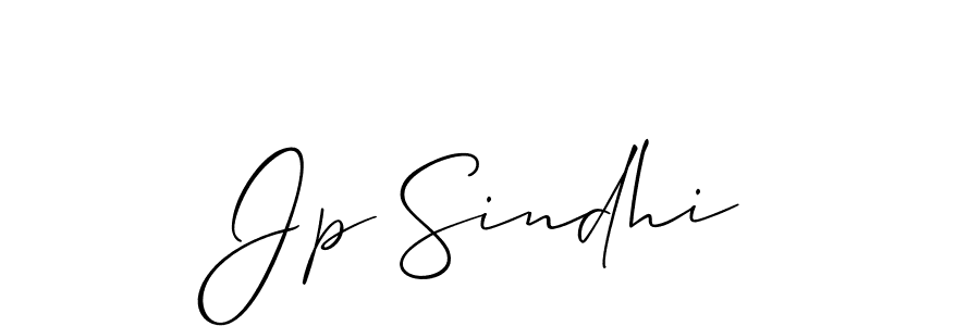 The best way (Allison_Script) to make a short signature is to pick only two or three words in your name. The name Jp Sindhi include a total of six letters. For converting this name. Jp Sindhi signature style 2 images and pictures png