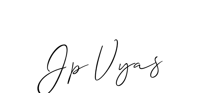 Design your own signature with our free online signature maker. With this signature software, you can create a handwritten (Allison_Script) signature for name Jp Vyas. Jp Vyas signature style 2 images and pictures png