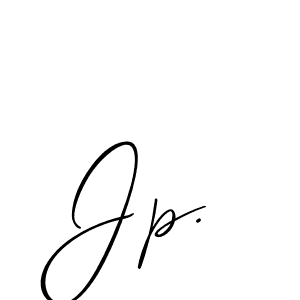 How to make Jp. name signature. Use Allison_Script style for creating short signs online. This is the latest handwritten sign. Jp. signature style 2 images and pictures png