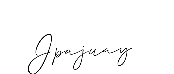 The best way (Allison_Script) to make a short signature is to pick only two or three words in your name. The name Jpajuay include a total of six letters. For converting this name. Jpajuay signature style 2 images and pictures png