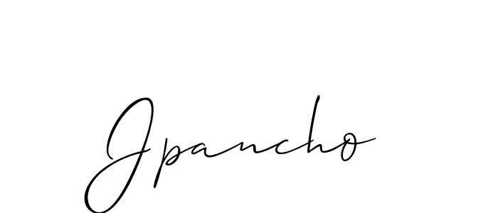 if you are searching for the best signature style for your name Jpancho. so please give up your signature search. here we have designed multiple signature styles  using Allison_Script. Jpancho signature style 2 images and pictures png