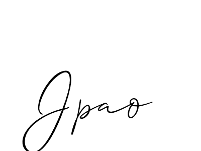 The best way (Allison_Script) to make a short signature is to pick only two or three words in your name. The name Jpao include a total of six letters. For converting this name. Jpao signature style 2 images and pictures png