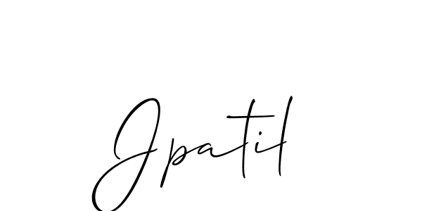 Make a beautiful signature design for name Jpatil. With this signature (Allison_Script) style, you can create a handwritten signature for free. Jpatil signature style 2 images and pictures png