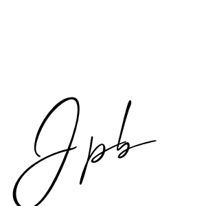 Create a beautiful signature design for name Jpb. With this signature (Allison_Script) fonts, you can make a handwritten signature for free. Jpb signature style 2 images and pictures png