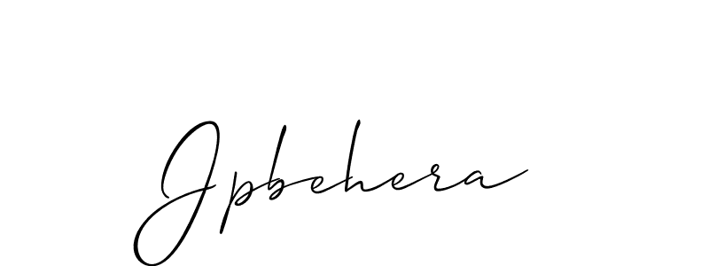How to make Jpbehera signature? Allison_Script is a professional autograph style. Create handwritten signature for Jpbehera name. Jpbehera signature style 2 images and pictures png