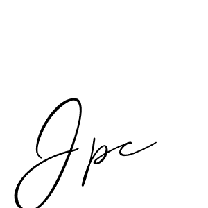 Design your own signature with our free online signature maker. With this signature software, you can create a handwritten (Allison_Script) signature for name Jpc. Jpc signature style 2 images and pictures png