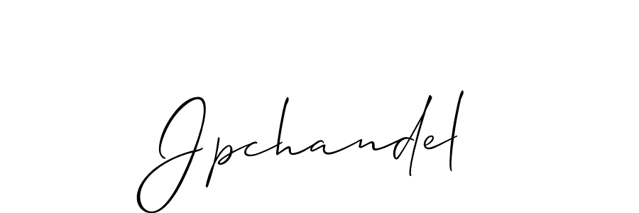 Design your own signature with our free online signature maker. With this signature software, you can create a handwritten (Allison_Script) signature for name Jpchandel. Jpchandel signature style 2 images and pictures png