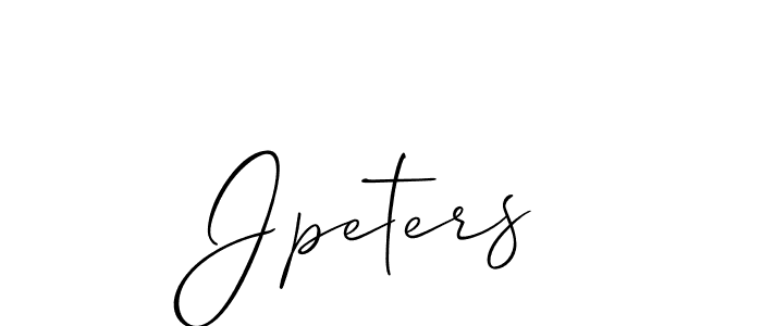 How to make Jpeters signature? Allison_Script is a professional autograph style. Create handwritten signature for Jpeters name. Jpeters signature style 2 images and pictures png