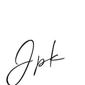 Also we have Jpk name is the best signature style. Create professional handwritten signature collection using Allison_Script autograph style. Jpk signature style 2 images and pictures png