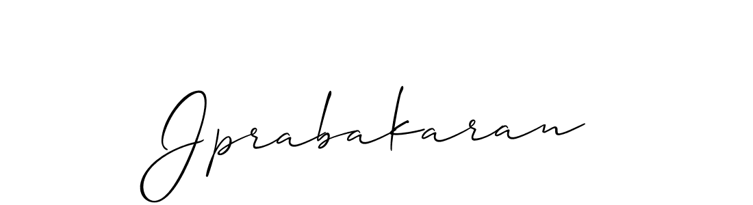 Make a beautiful signature design for name Jprabakaran. With this signature (Allison_Script) style, you can create a handwritten signature for free. Jprabakaran signature style 2 images and pictures png