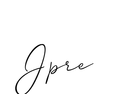The best way (Allison_Script) to make a short signature is to pick only two or three words in your name. The name Jpre include a total of six letters. For converting this name. Jpre signature style 2 images and pictures png
