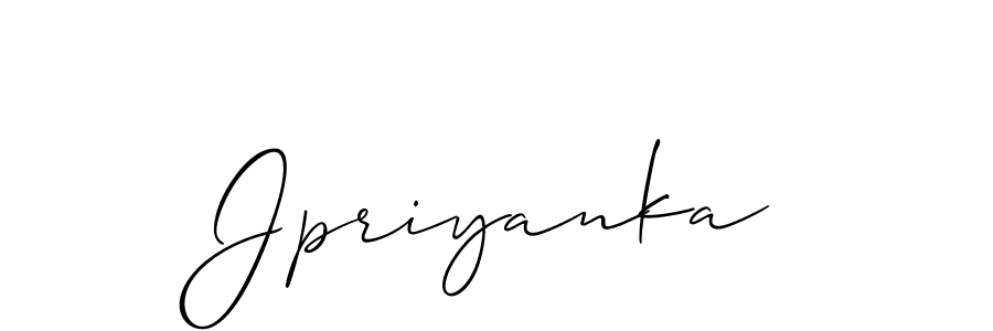 Design your own signature with our free online signature maker. With this signature software, you can create a handwritten (Allison_Script) signature for name Jpriyanka. Jpriyanka signature style 2 images and pictures png