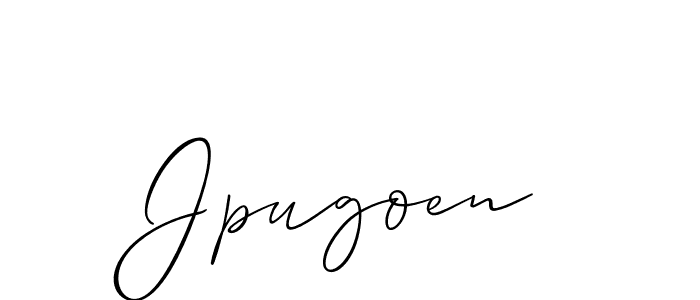 Also You can easily find your signature by using the search form. We will create Jpugoen name handwritten signature images for you free of cost using Allison_Script sign style. Jpugoen signature style 2 images and pictures png