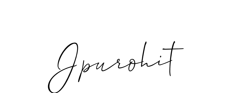 Create a beautiful signature design for name Jpurohit. With this signature (Allison_Script) fonts, you can make a handwritten signature for free. Jpurohit signature style 2 images and pictures png