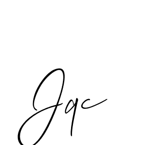 Allison_Script is a professional signature style that is perfect for those who want to add a touch of class to their signature. It is also a great choice for those who want to make their signature more unique. Get Jqc name to fancy signature for free. Jqc signature style 2 images and pictures png