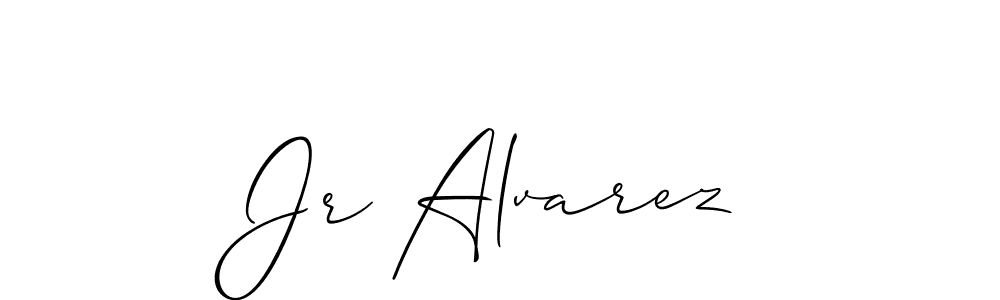 How to make Jr Alvarez signature? Allison_Script is a professional autograph style. Create handwritten signature for Jr Alvarez name. Jr Alvarez signature style 2 images and pictures png