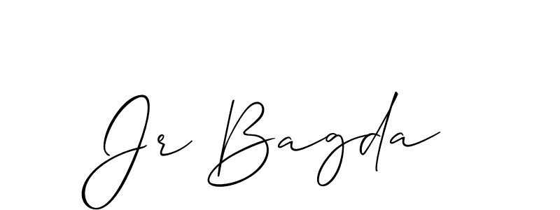 You should practise on your own different ways (Allison_Script) to write your name (Jr Bagda) in signature. don't let someone else do it for you. Jr Bagda signature style 2 images and pictures png