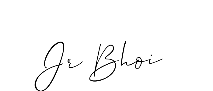 How to make Jr Bhoi name signature. Use Allison_Script style for creating short signs online. This is the latest handwritten sign. Jr Bhoi signature style 2 images and pictures png