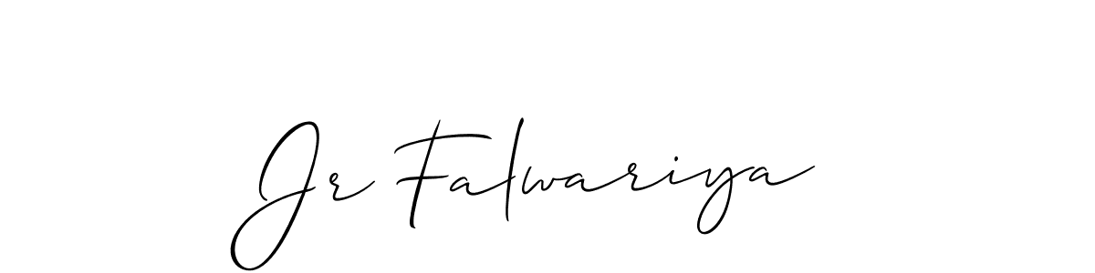 Make a short Jr Falwariya signature style. Manage your documents anywhere anytime using Allison_Script. Create and add eSignatures, submit forms, share and send files easily. Jr Falwariya signature style 2 images and pictures png
