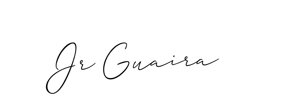 You should practise on your own different ways (Allison_Script) to write your name (Jr Guaira) in signature. don't let someone else do it for you. Jr Guaira signature style 2 images and pictures png