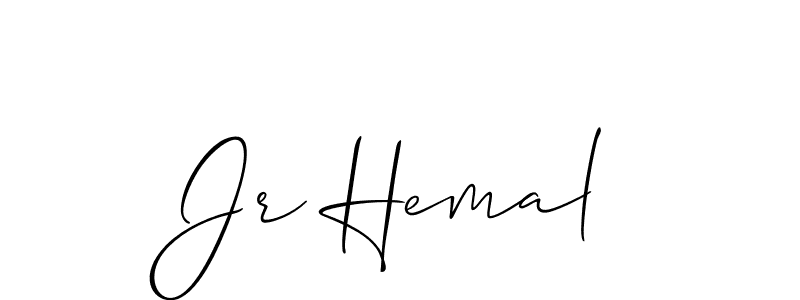 You should practise on your own different ways (Allison_Script) to write your name (Jr Hemal) in signature. don't let someone else do it for you. Jr Hemal signature style 2 images and pictures png