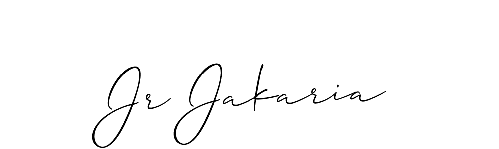 It looks lik you need a new signature style for name Jr Jakaria. Design unique handwritten (Allison_Script) signature with our free signature maker in just a few clicks. Jr Jakaria signature style 2 images and pictures png