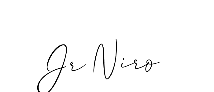 This is the best signature style for the Jr Niro name. Also you like these signature font (Allison_Script). Mix name signature. Jr Niro signature style 2 images and pictures png