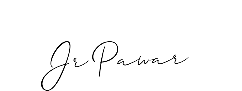 You should practise on your own different ways (Allison_Script) to write your name (Jr Pawar) in signature. don't let someone else do it for you. Jr Pawar signature style 2 images and pictures png