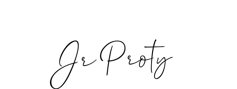 Allison_Script is a professional signature style that is perfect for those who want to add a touch of class to their signature. It is also a great choice for those who want to make their signature more unique. Get Jr Proty name to fancy signature for free. Jr Proty signature style 2 images and pictures png
