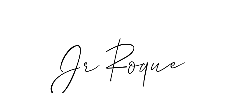 Use a signature maker to create a handwritten signature online. With this signature software, you can design (Allison_Script) your own signature for name Jr Roque. Jr Roque signature style 2 images and pictures png