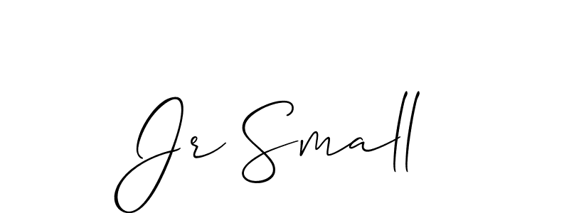 if you are searching for the best signature style for your name Jr Small. so please give up your signature search. here we have designed multiple signature styles  using Allison_Script. Jr Small signature style 2 images and pictures png