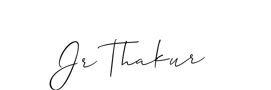 Make a beautiful signature design for name Jr Thakur. With this signature (Allison_Script) style, you can create a handwritten signature for free. Jr Thakur signature style 2 images and pictures png