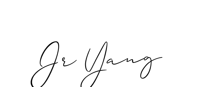 How to Draw Jr Yang signature style? Allison_Script is a latest design signature styles for name Jr Yang. Jr Yang signature style 2 images and pictures png