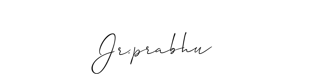 Also we have Jr.prabhu ⚓ name is the best signature style. Create professional handwritten signature collection using Allison_Script autograph style. Jr.prabhu ⚓ signature style 2 images and pictures png