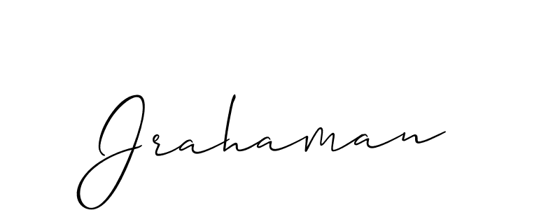 How to make Jrahaman name signature. Use Allison_Script style for creating short signs online. This is the latest handwritten sign. Jrahaman signature style 2 images and pictures png