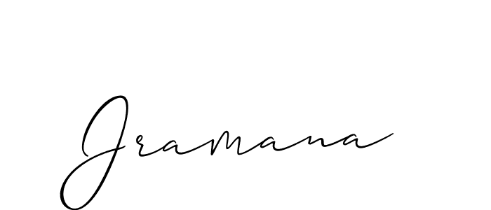 How to make Jramana signature? Allison_Script is a professional autograph style. Create handwritten signature for Jramana name. Jramana signature style 2 images and pictures png