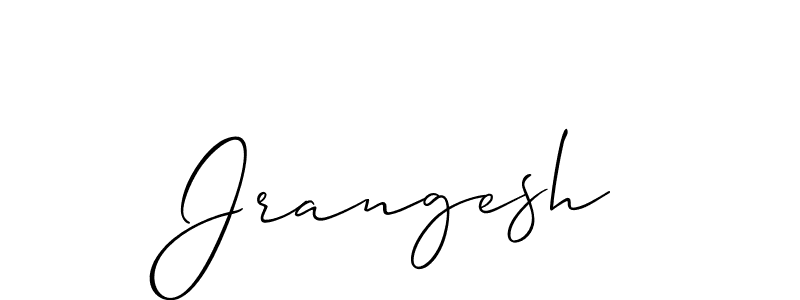 Use a signature maker to create a handwritten signature online. With this signature software, you can design (Allison_Script) your own signature for name Jrangesh. Jrangesh signature style 2 images and pictures png