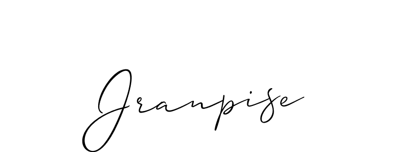 Create a beautiful signature design for name Jranpise. With this signature (Allison_Script) fonts, you can make a handwritten signature for free. Jranpise signature style 2 images and pictures png