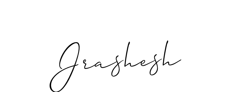 Use a signature maker to create a handwritten signature online. With this signature software, you can design (Allison_Script) your own signature for name Jrashesh. Jrashesh signature style 2 images and pictures png