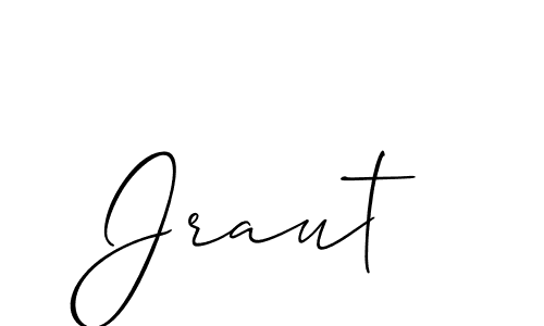 How to make Jraut signature? Allison_Script is a professional autograph style. Create handwritten signature for Jraut name. Jraut signature style 2 images and pictures png
