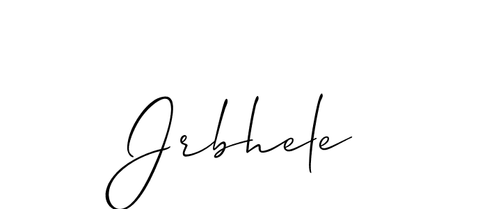 Create a beautiful signature design for name Jrbhele. With this signature (Allison_Script) fonts, you can make a handwritten signature for free. Jrbhele signature style 2 images and pictures png