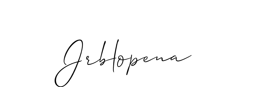 The best way (Allison_Script) to make a short signature is to pick only two or three words in your name. The name Jrblopena include a total of six letters. For converting this name. Jrblopena signature style 2 images and pictures png