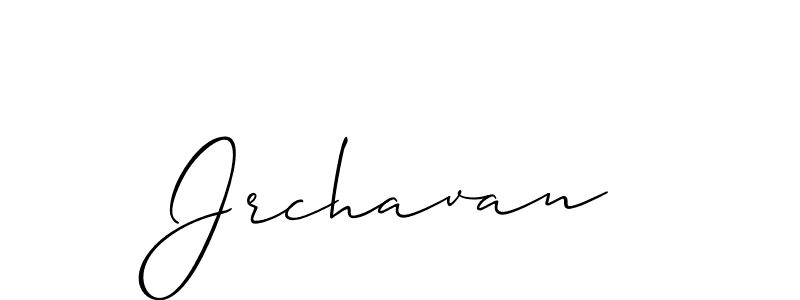 How to make Jrchavan name signature. Use Allison_Script style for creating short signs online. This is the latest handwritten sign. Jrchavan signature style 2 images and pictures png