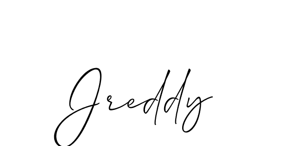 How to make Jreddy signature? Allison_Script is a professional autograph style. Create handwritten signature for Jreddy name. Jreddy signature style 2 images and pictures png