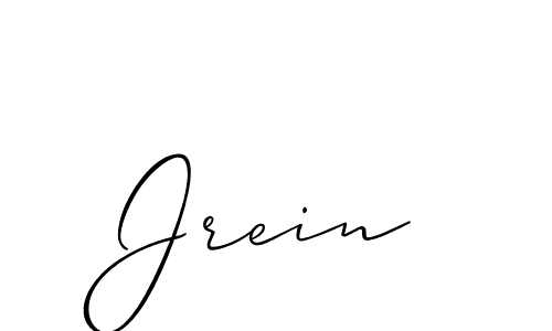 How to make Jrein name signature. Use Allison_Script style for creating short signs online. This is the latest handwritten sign. Jrein signature style 2 images and pictures png