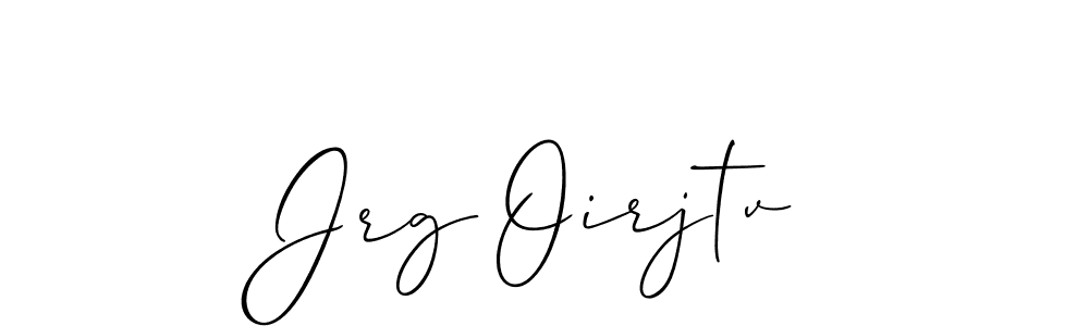 How to make Jrg Oirjtv name signature. Use Allison_Script style for creating short signs online. This is the latest handwritten sign. Jrg Oirjtv signature style 2 images and pictures png