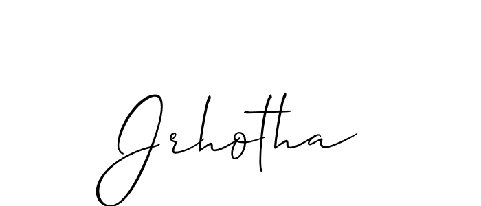 How to Draw Jrhotha signature style? Allison_Script is a latest design signature styles for name Jrhotha. Jrhotha signature style 2 images and pictures png