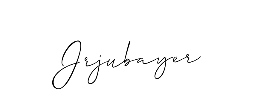 Create a beautiful signature design for name Jrjubayer. With this signature (Allison_Script) fonts, you can make a handwritten signature for free. Jrjubayer signature style 2 images and pictures png